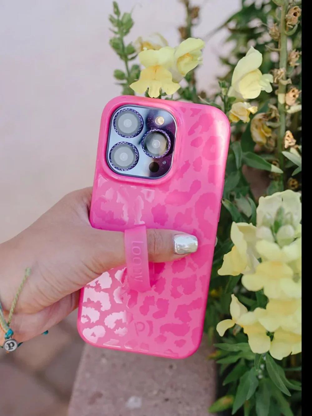 Loopy Hot Pink Leopard Iphone Case
